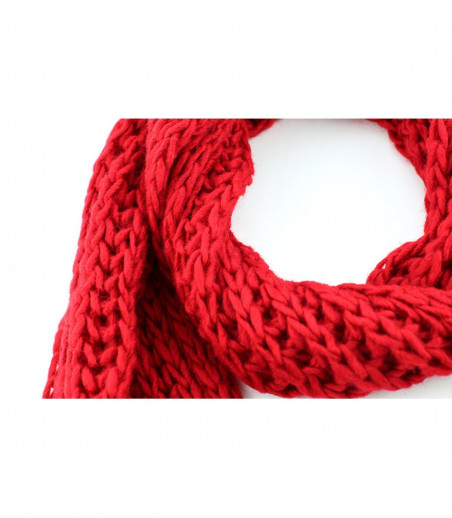 Echarpe grosse maille rouge Passigatti Echarpe grosse maille rouge Passigatti